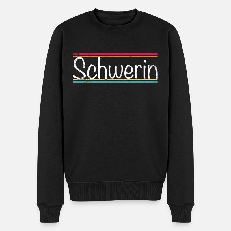 Schwerin - Männer Premium Bio Pullover - Schwarz