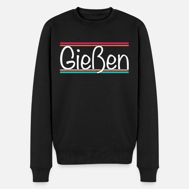 Gießen - Männer Premium Bio Pullover - Schwarz