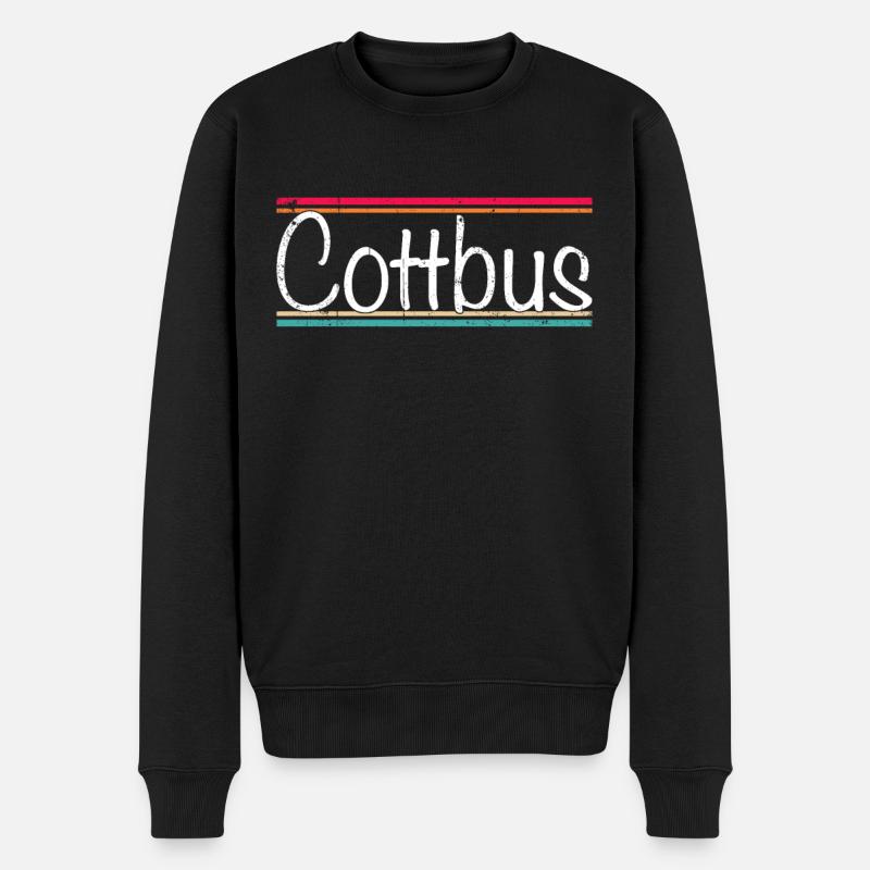 Cottbus - Männer Premium Bio Pullover - Schwarz