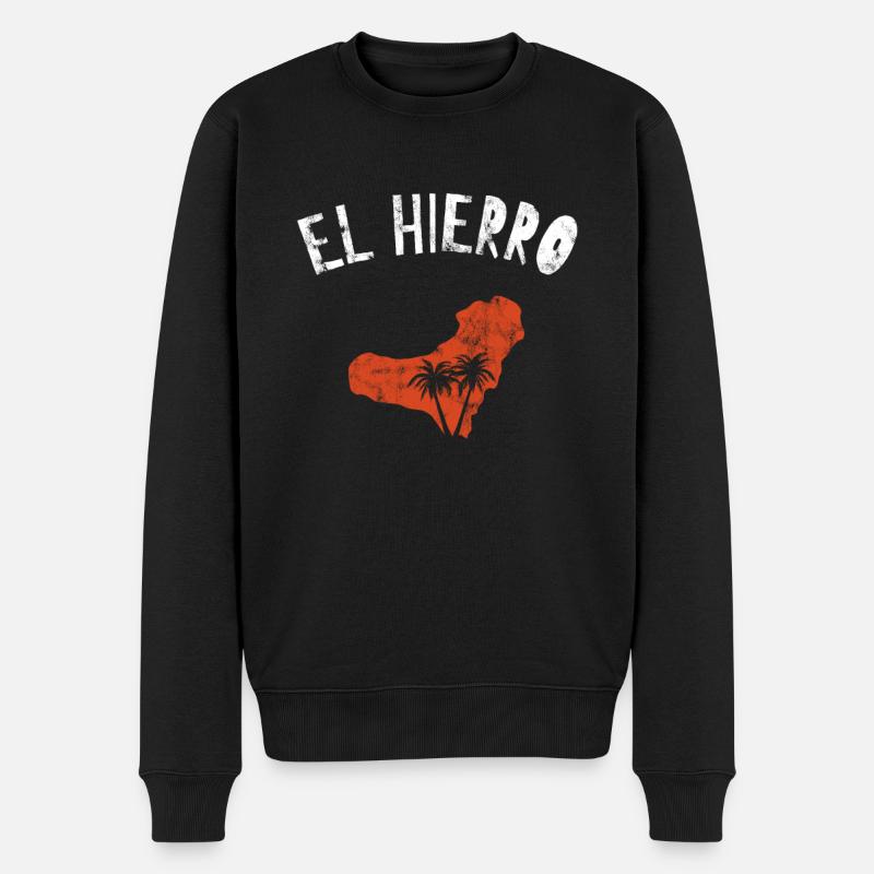 El hierro - Männer Premium Bio Pullover - Schwarz