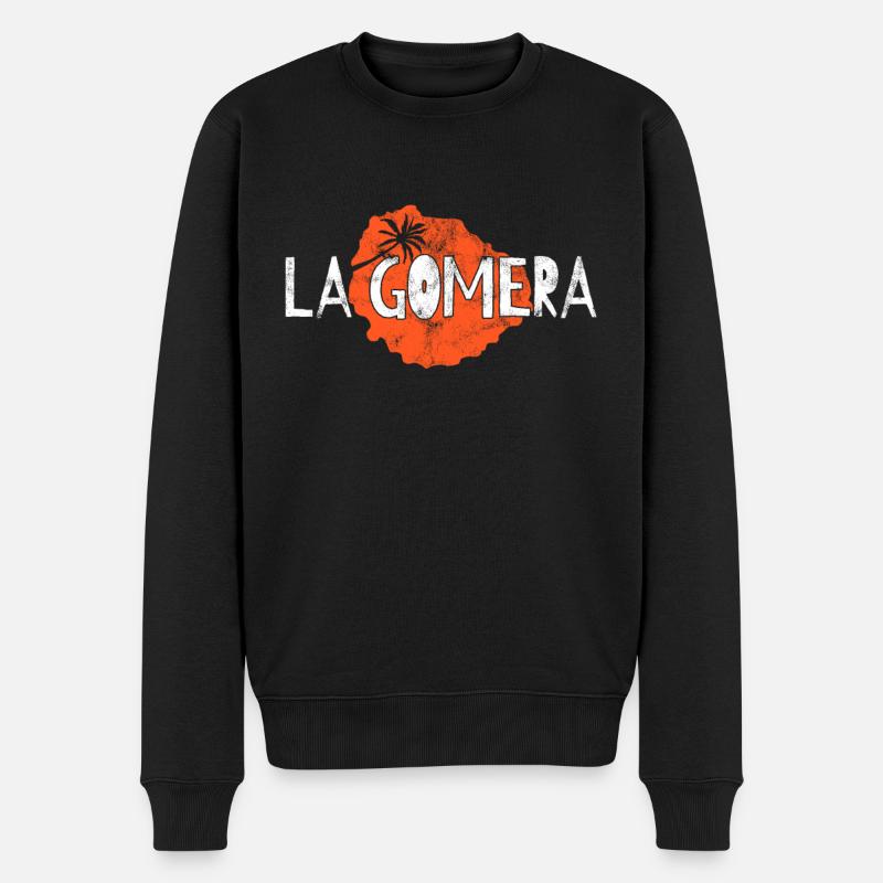 La Gomera - Männer Premium Bio Pullover - Schwarz