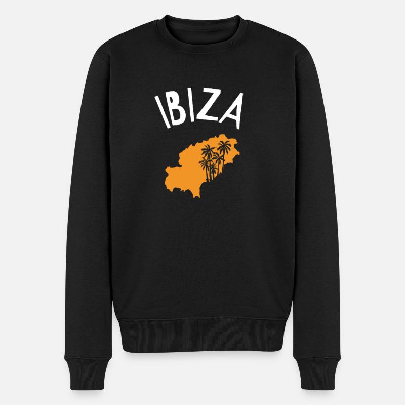 Ibiza - Männer Premium Bio Pullover - Schwarz