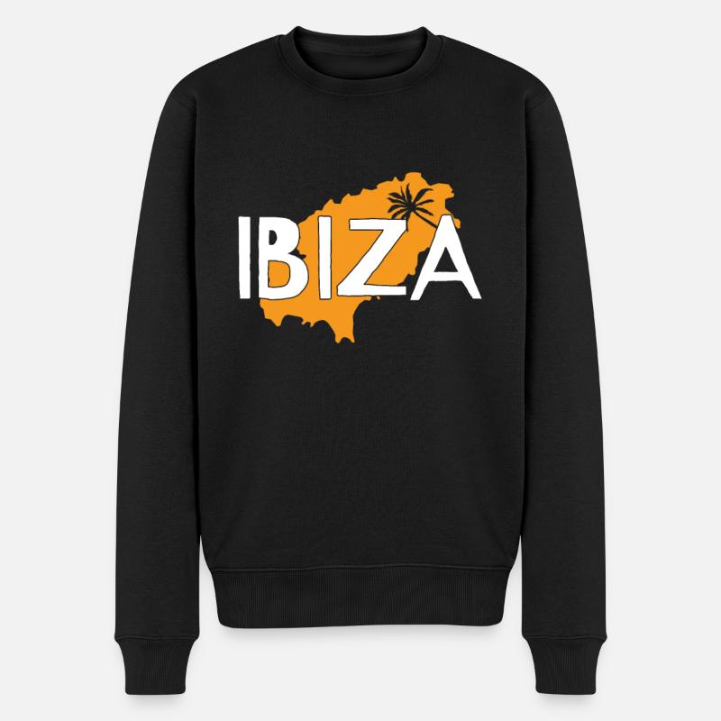 Ibiza - Männer Premium Bio Pullover - Schwarz