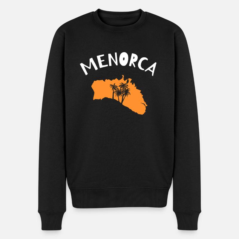 Menorca - Männer Premium Bio Pullover - Schwarz
