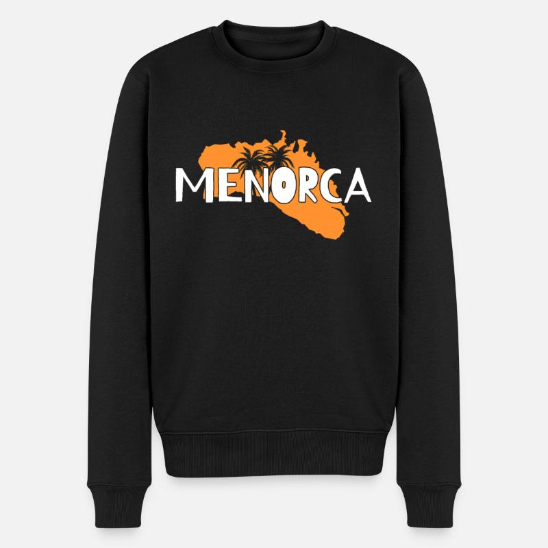 Menorca - Männer Premium Bio Pullover - Schwarz