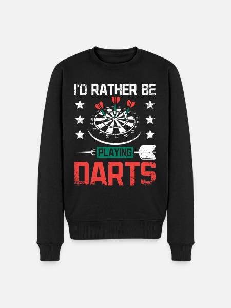I'd rather be playing darts - Men's Premium Organic Jumper - black