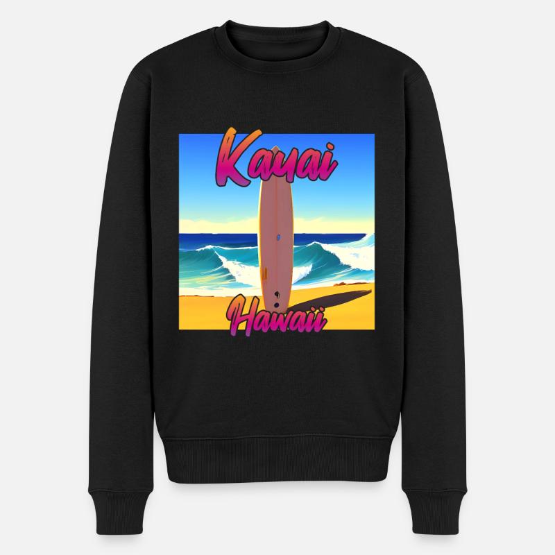 Surf à Kauai - Pull Premium bio Homme - noir