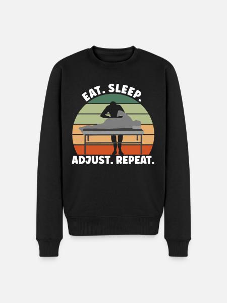 Eat Sleep Adjust Repeat - Men's Premium Organic Jumper - black