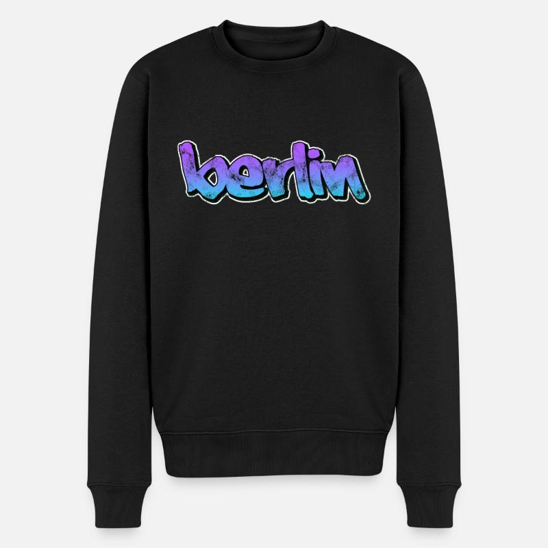 Berlin - Männer Premium Bio Pullover - Schwarz