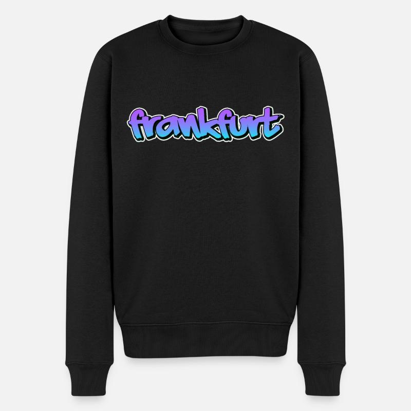 Frankfurt - Männer Premium Bio Pullover - Schwarz