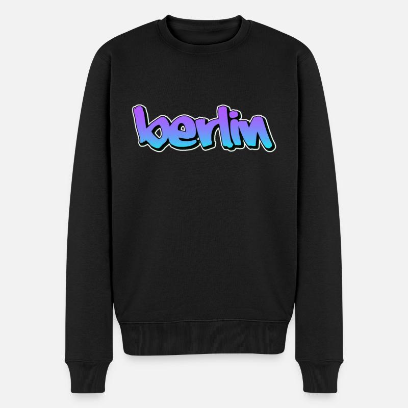 Berlin - Männer Premium Bio Pullover - Schwarz