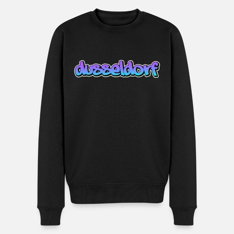Düsseldorf - Männer Premium Bio Pullover - Schwarz