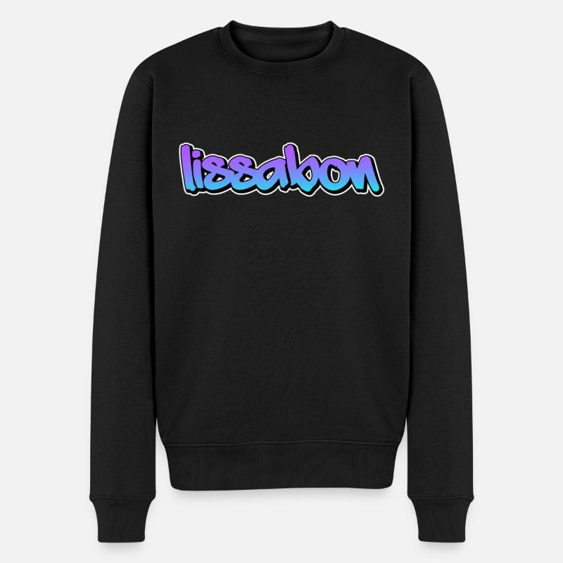 Lissabon - Männer Premium Bio Pullover - Schwarz