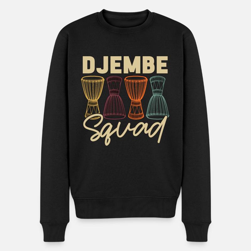 Djembe Squad Percussion Instrument Djembe Player - Männer Premium Bio Pullover - Schwarz