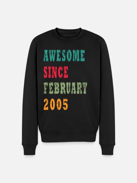 18 Jahre alt, Geburtsspruch - Männer Premium Bio Pullover - Schwarz