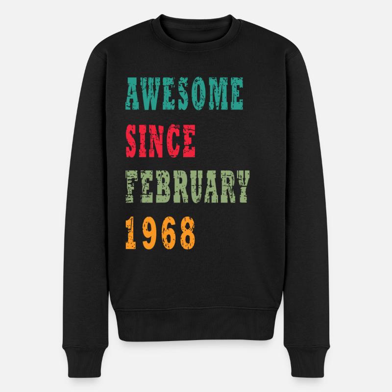 55 Jahre alt, Geburtsspruch - Männer Premium Bio Pullover - Schwarz
