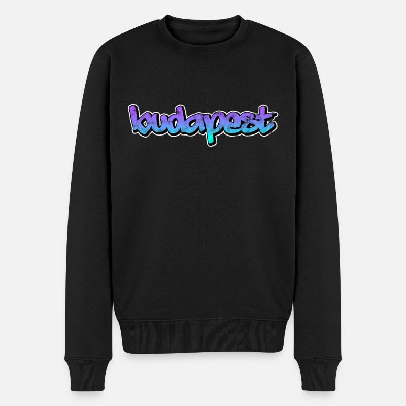 Budapest - Männer Premium Bio Pullover - Schwarz
