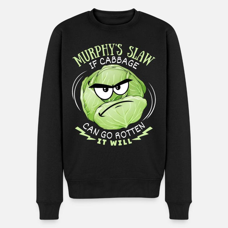 Kohl, lustiger Spruch, Murphy's-Slaw, Comic - Männer Premium Bio Pullover - Schwarz