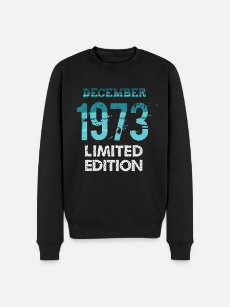 December 1973 Limited Edition - Men's Premium Organic Jumper - black