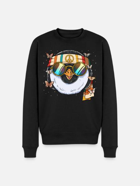 60s 70s Costume Groovy Hippie - Men's Premium Organic Jumper - black