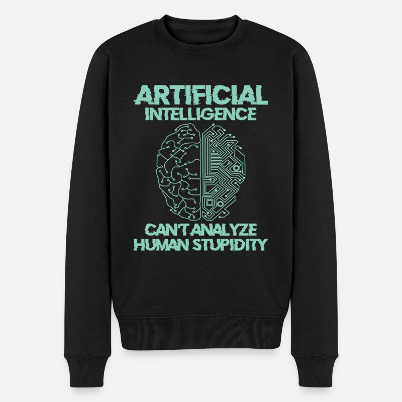 Artificial Intelligence Programmer Brain Human - Men's Premium Organic Jumper - black