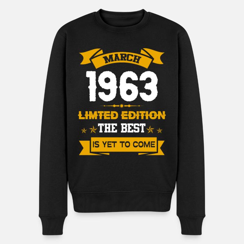 Mars 1963 Cadeau d’anniversaire - Pull Premium bio Homme - noir