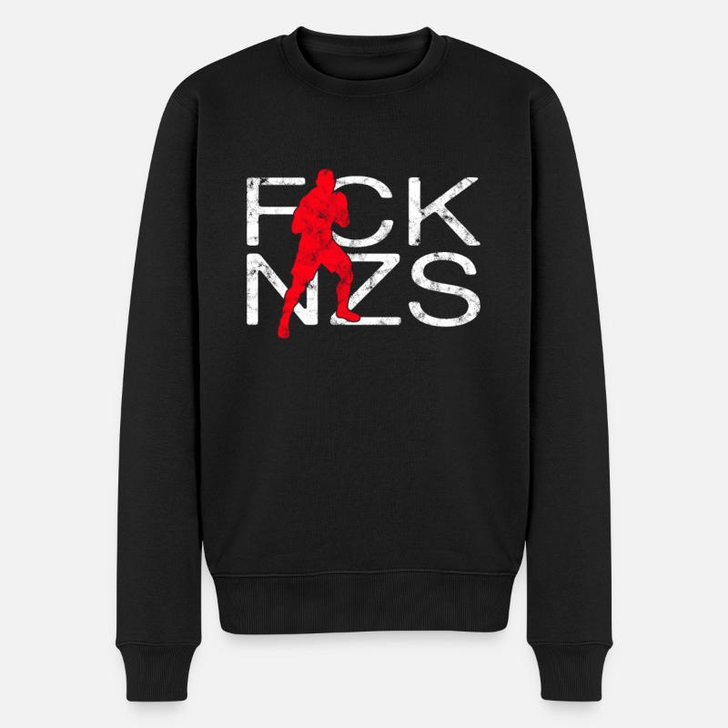 fck nzs - Männer Premium Bio Pullover - Schwarz
