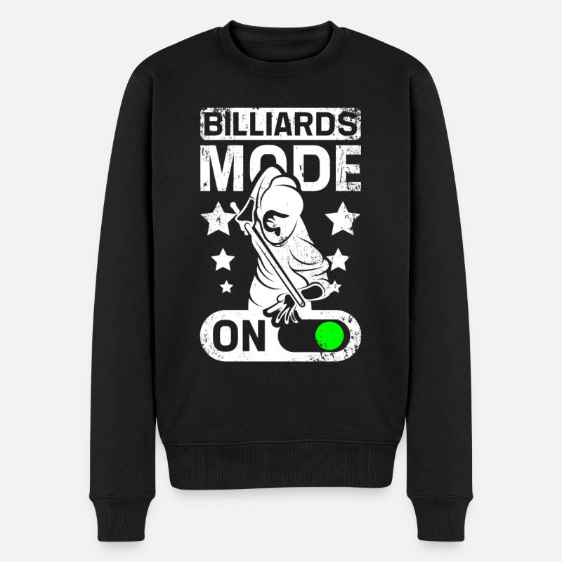 Billiards mode on - Männer Premium Bio Pullover - Schwarz