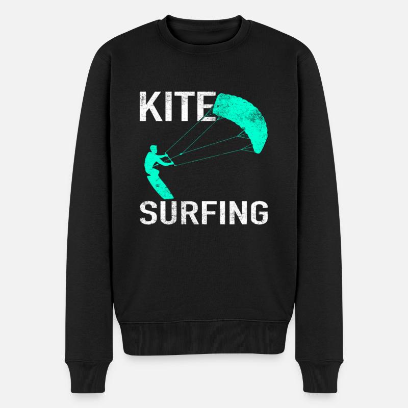 kite surfing - Männer Premium Bio Pullover - Schwarz
