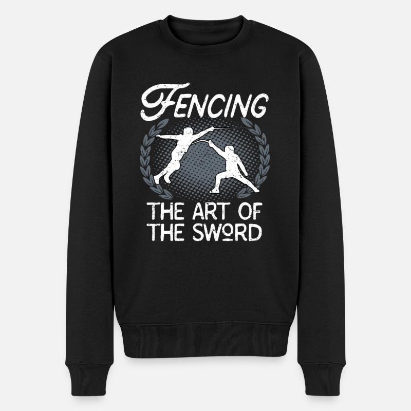Fechten Schwertkunst Fechtkunst Fechter - Männer Premium Bio Pullover - Schwarz