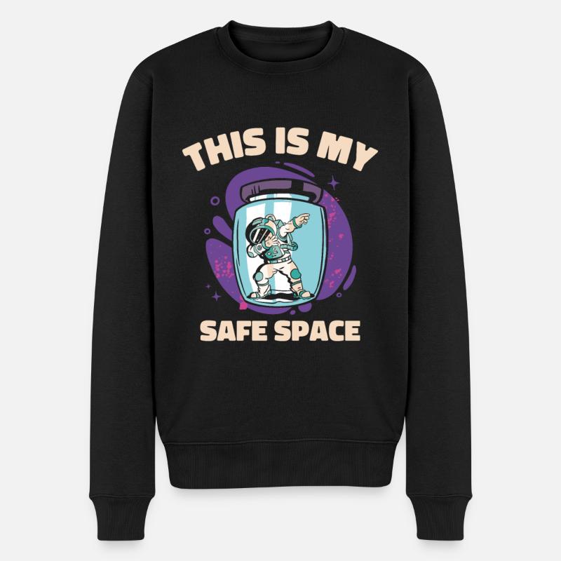 Astronaute spatial Astronomie mystique étoilée - Pull Premium bio Homme - noir