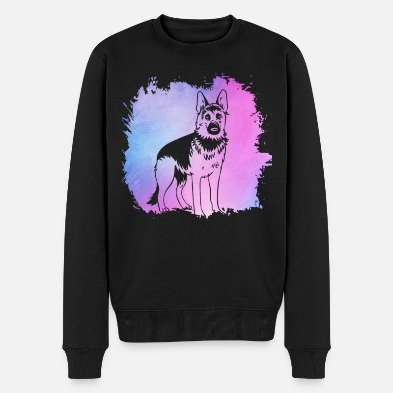 Deutscher Schäferhund - Männer Premium Bio Pullover - Schwarz