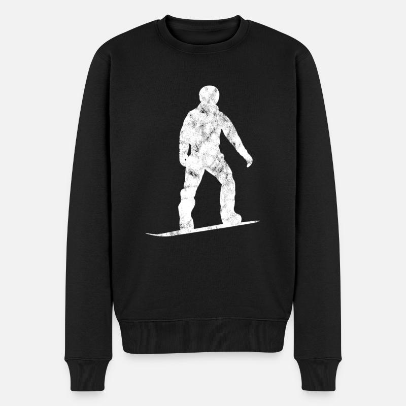 Silhouette de snowboard - Pull Premium bio Homme - noir