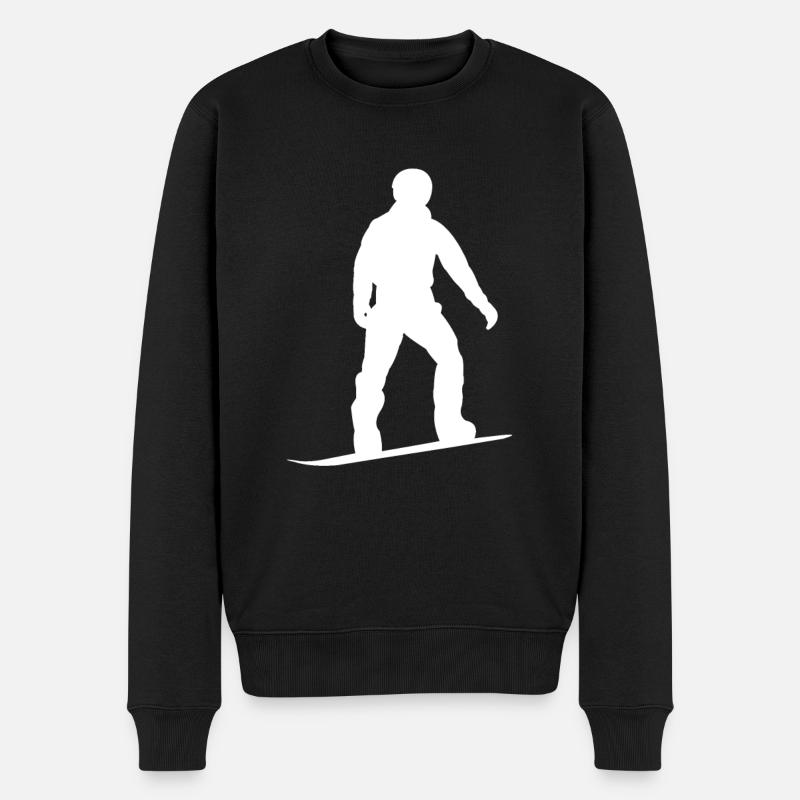 Silhouette de snowboard - Pull Premium bio Homme - noir