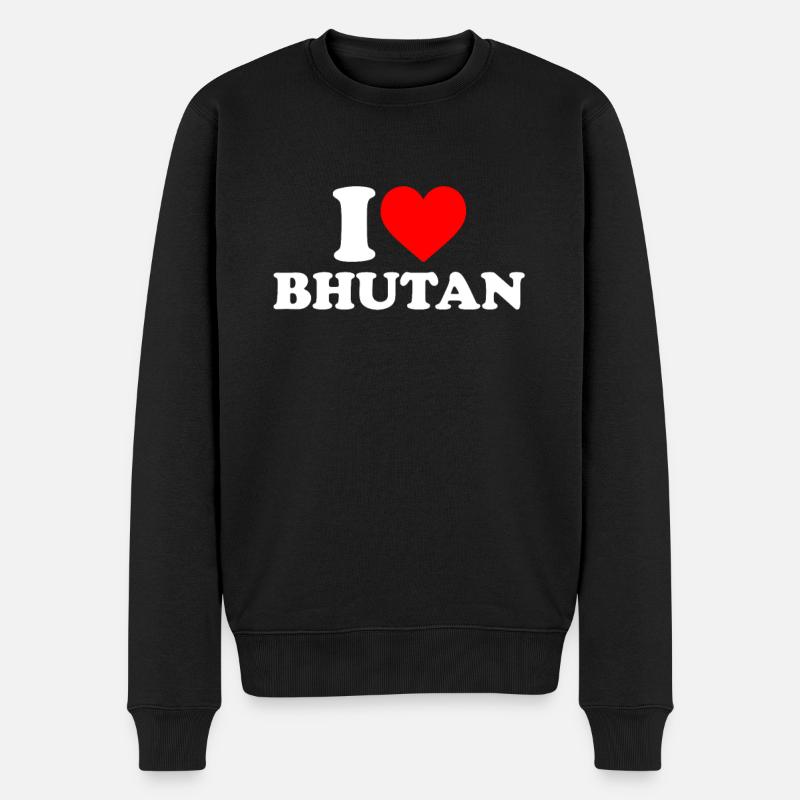 Bhutan, bhutanese bhutan - Männer Premium Bio Pullover - Schwarz