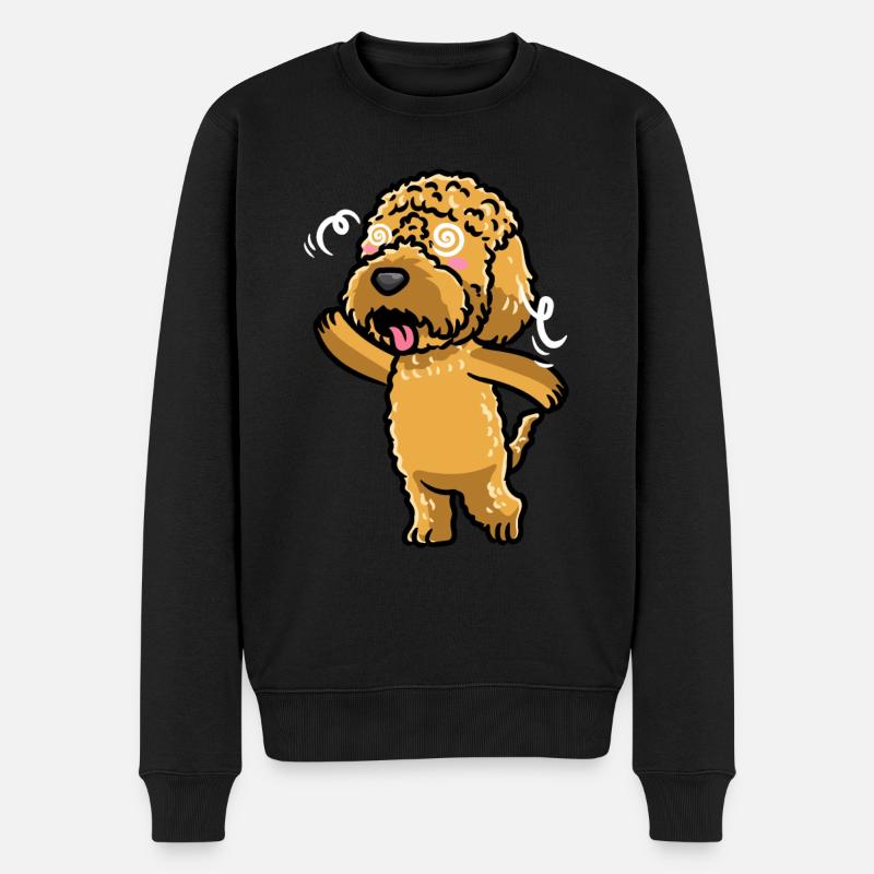 Kawaii Cockapoo Dog Emoticon - Pull Premium bio Homme - noir