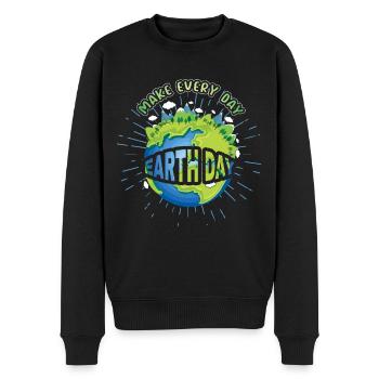 La Journée Nature et les Océans fait du Jour de la Terre tous les jours - Pull Premium bio Homme - noir - Devant - Nico (187cm)