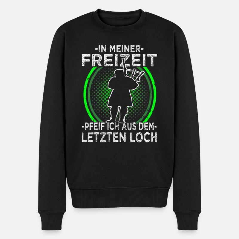Dudelsack - Dudelsackspieler - Bagpiper - Männer Premium Bio Pullover - Schwarz