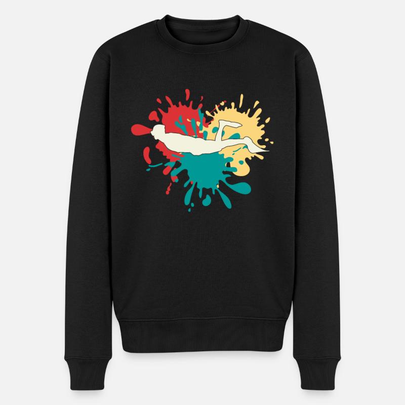 Silhouette de plongée - Pull Premium bio Homme - noir