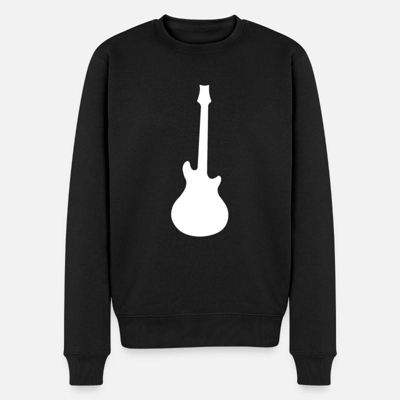 Silhouette de guitare rock - Pull Premium bio Homme - noir