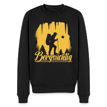 Randonneurs accros à la montagne - Pull Premium bio Homme - noir - Devant - Nico (187cm)