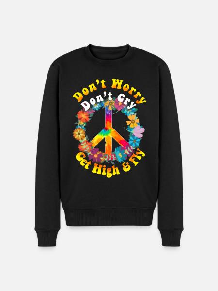 Hippy - Men's Premium Organic Jumper - black