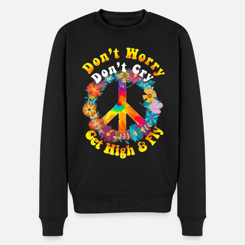 Hippy - Men's Premium Organic Jumper - black