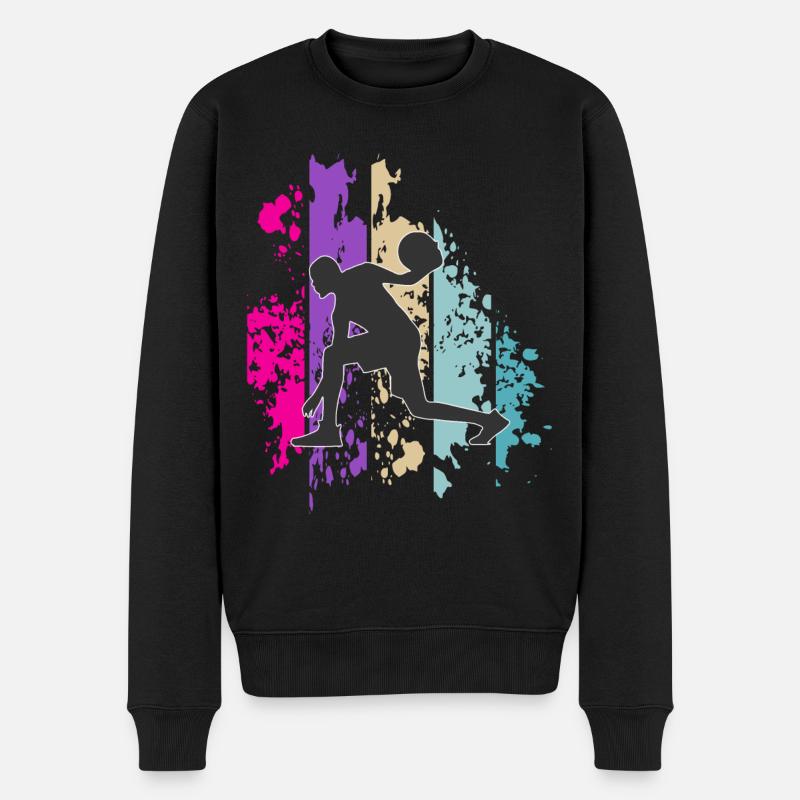 Basketballer Basketball Korb Slamdunk Geschenkidee - Männer Premium Bio Pullover - Schwarz