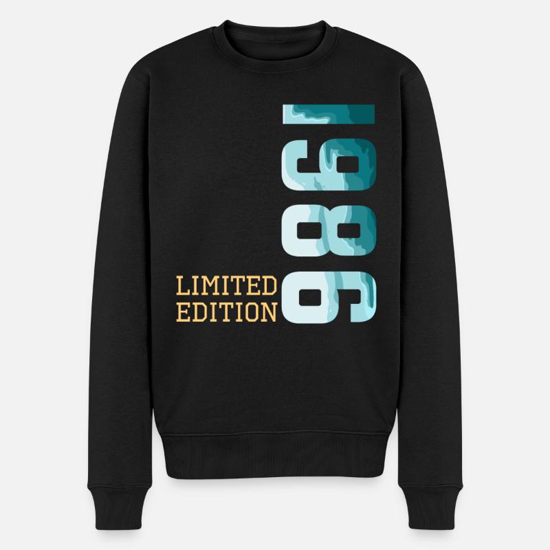1986 Limited Edition - Männer Premium Bio Pullover - Schwarz