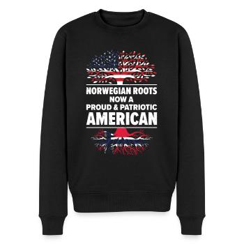 Born Norwegian Norway American USA Citizenship - Men's Premium Organic Jumper - black - Front - Nico (187cm)