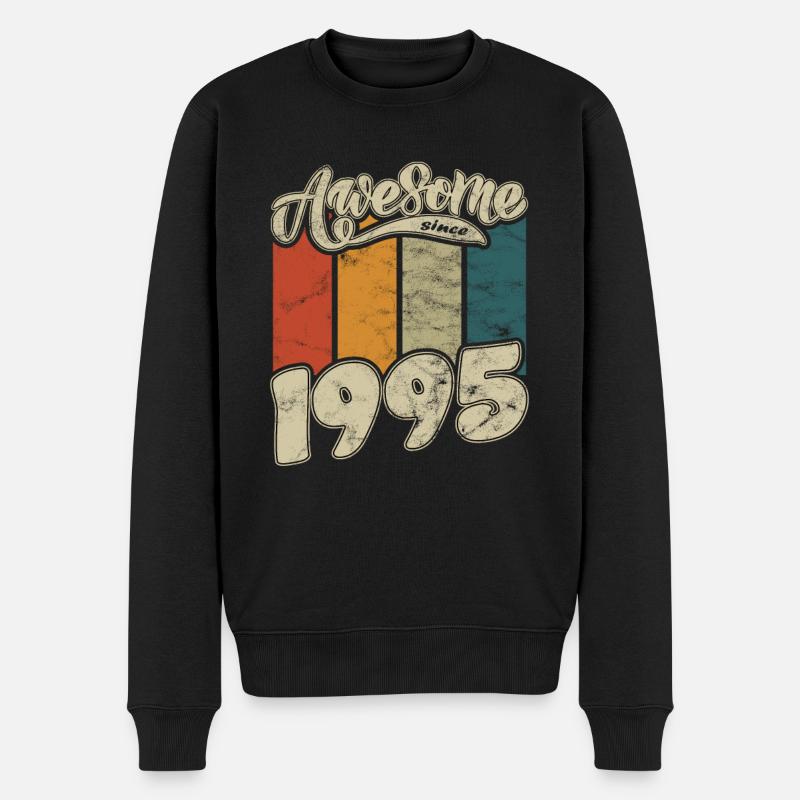 1995 Anniversaire génial depuis Retro - Pull Premium bio Homme - noir