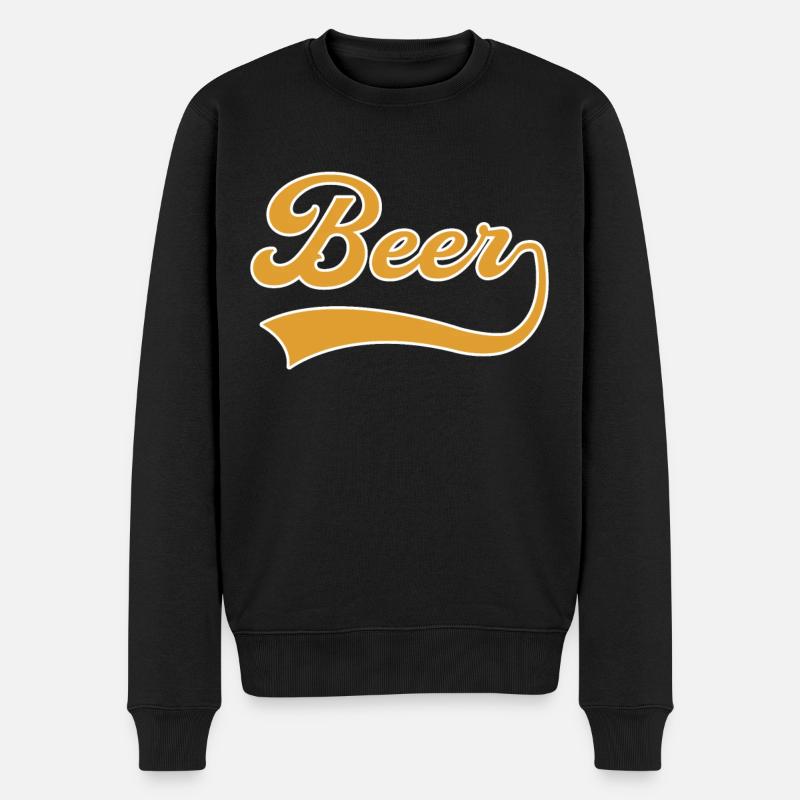 Lettrage de bière - Pull Premium bio Homme - noir