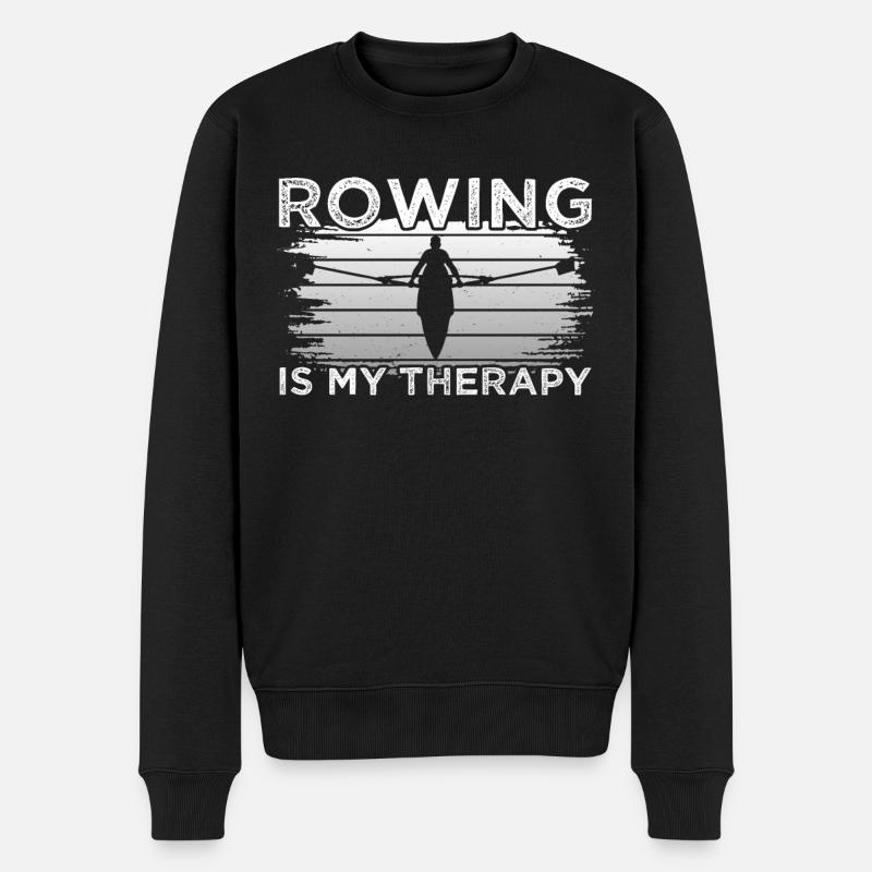 Rowing Therapy - Men's Premium Organic Jumper - black