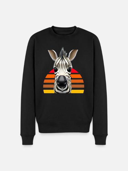 Cute zebra design - Men's Premium Organic Jumper - black